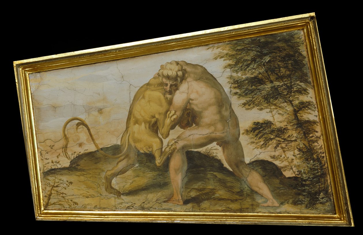 Hercules dreper løven Nemean av Marco Marchetti from Faenza