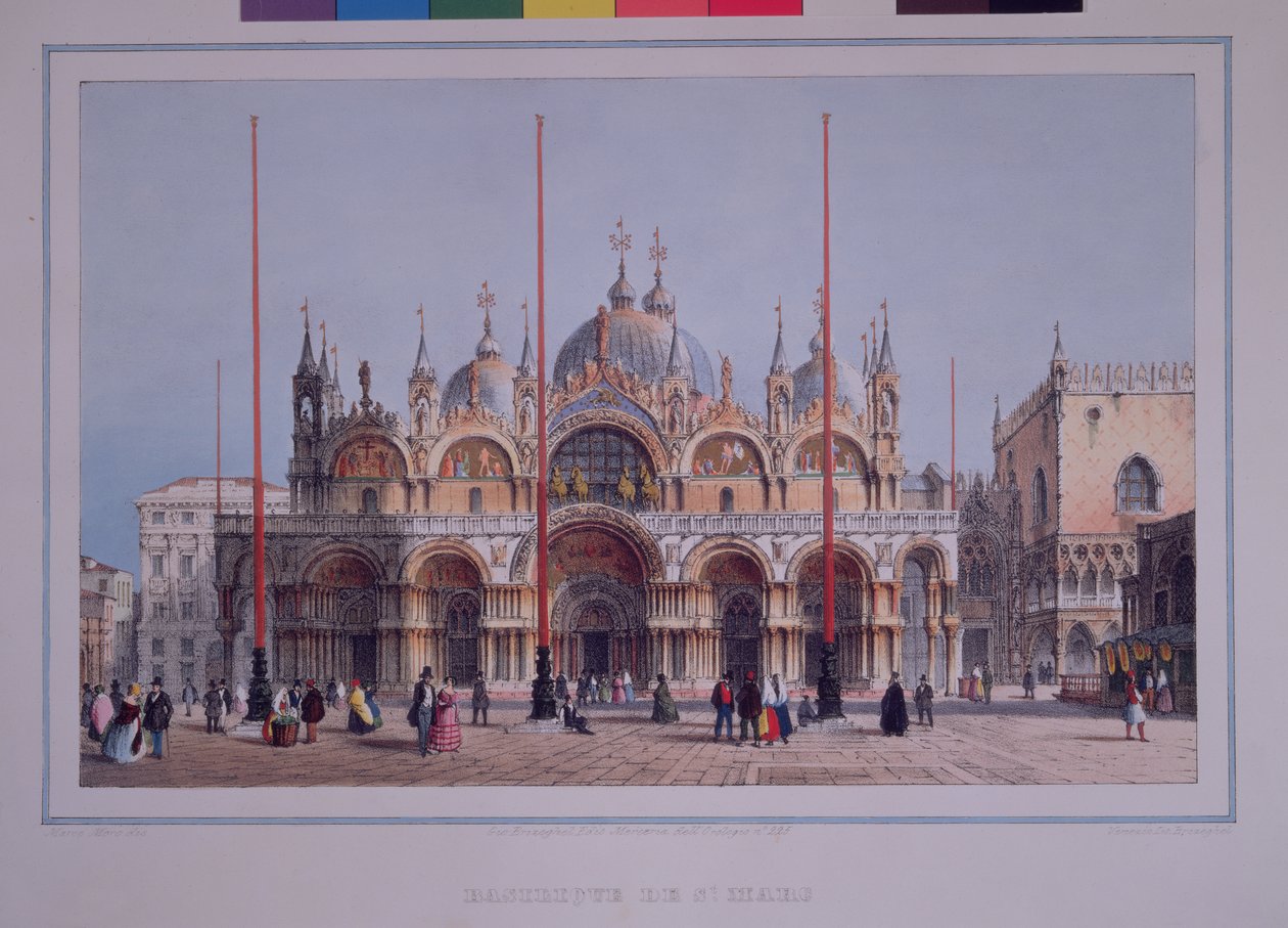 San Marco, Venezia, gravert av Brizeghel av Marco Moro