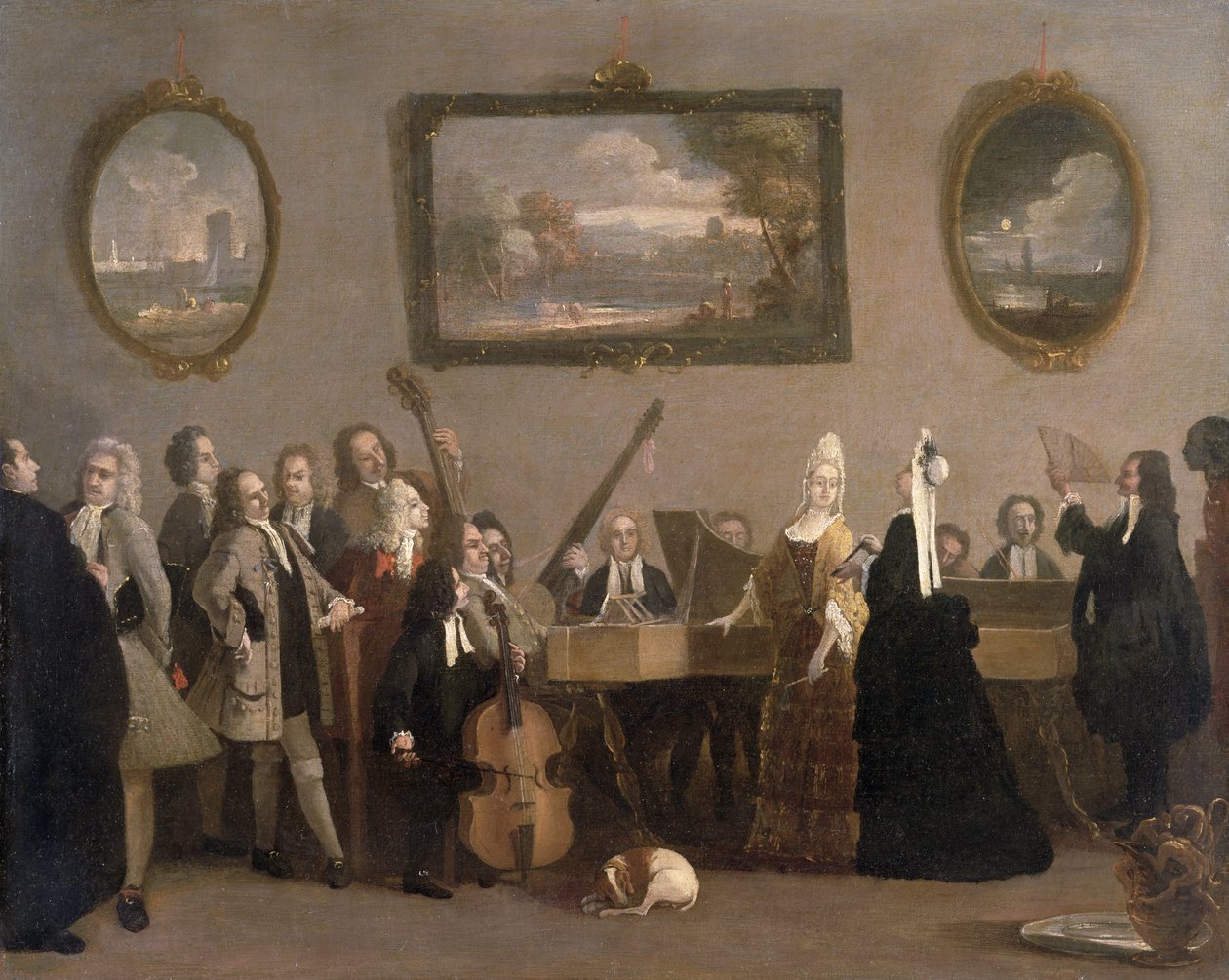 Repetisjon av en opera, ca. 1709 av Marco Ricci
