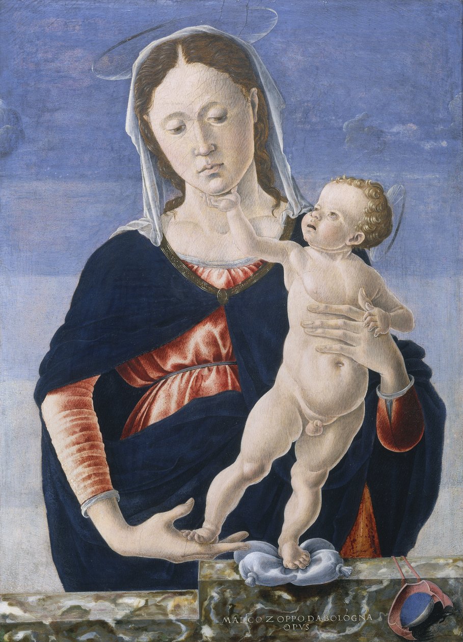 Madonna og barn, ca. 1467-8 (tempera på poppelpanel) av Marco Zoppo