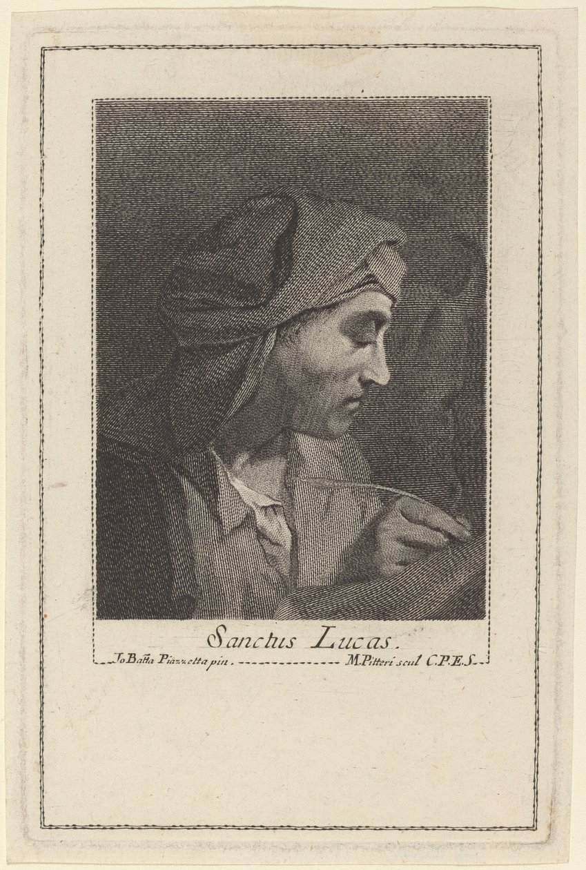 Sankt Lukas av Marco Alvise Pitteri after Giovanni Battista Piazzetta