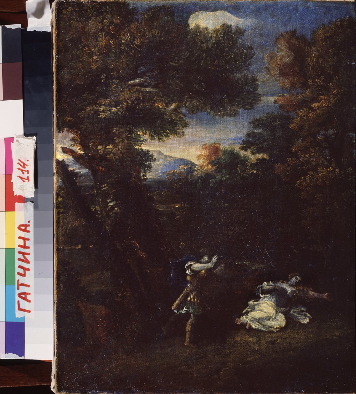 Cephalus et Procris (Cephalus og Procris). Peinture de Marcantonio Franceschini (1648-1729), huile sur toile. Italiensk kunst (Bologna) av Marcantonio Franceschini