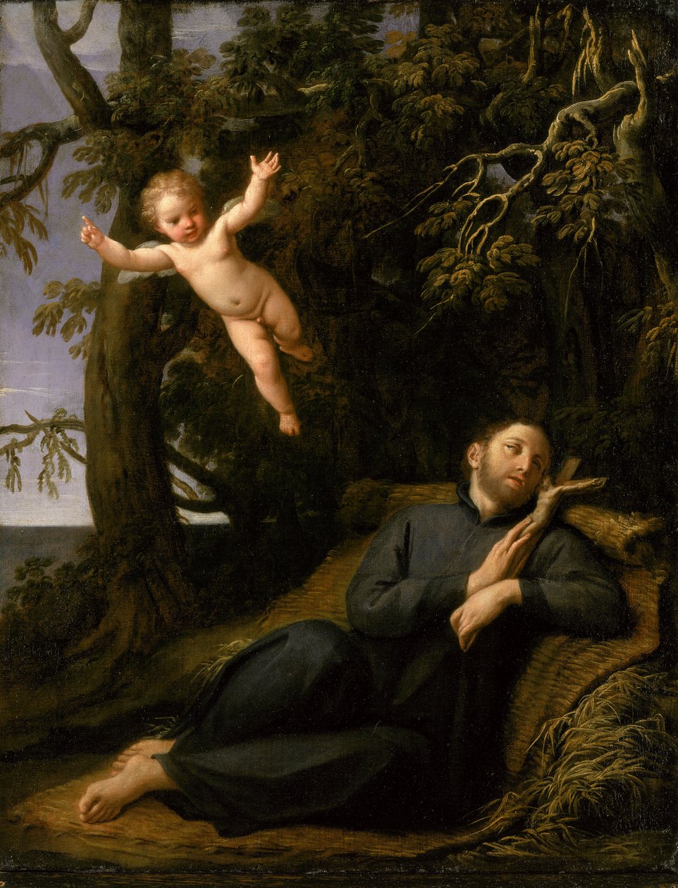 St. Francis de Sales (1567-1622) i ørkenen, ca. 1700-10 av Marcantonio Franceschini