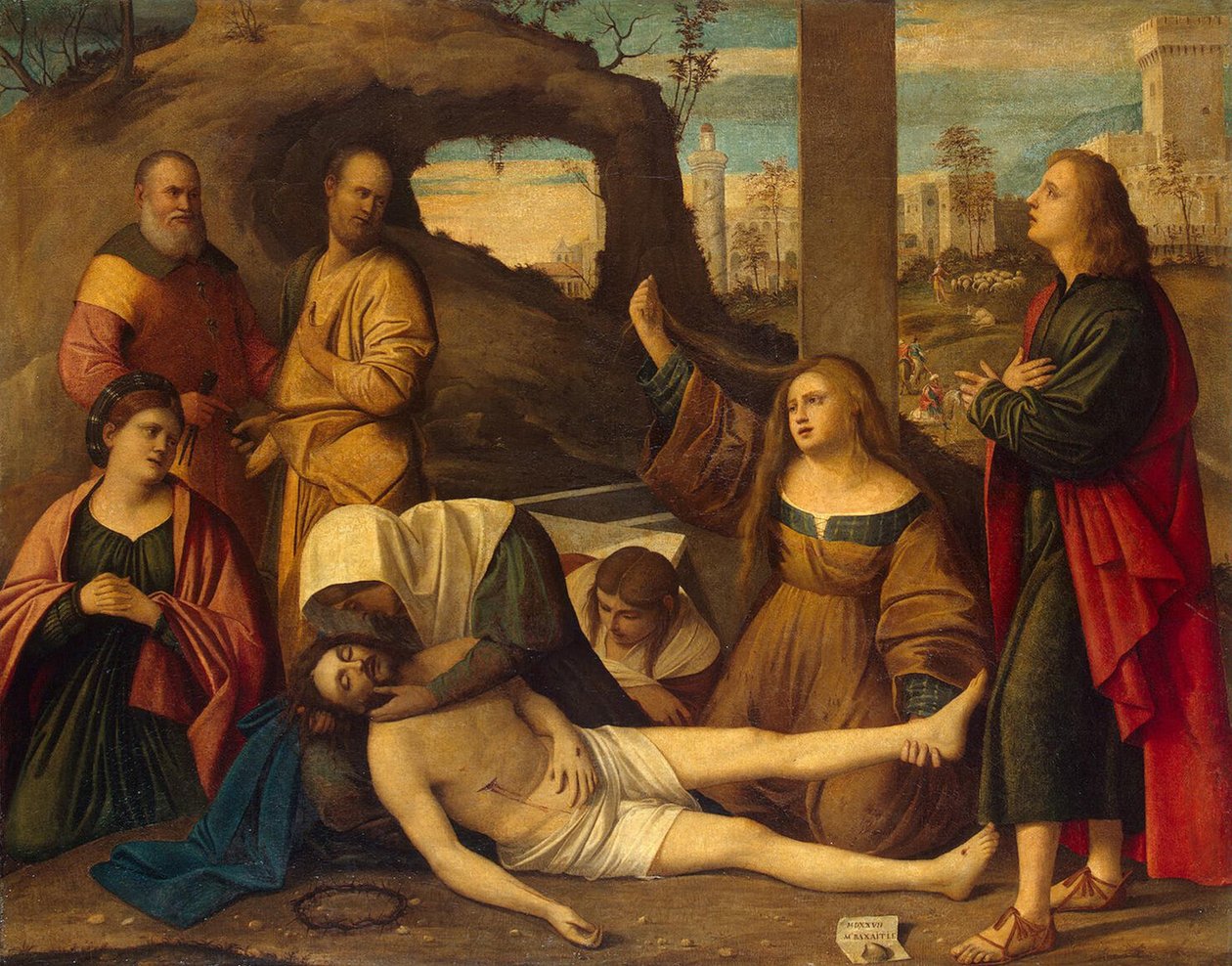 Klagesangen over Kristus, 1527 av Marco Basaiti