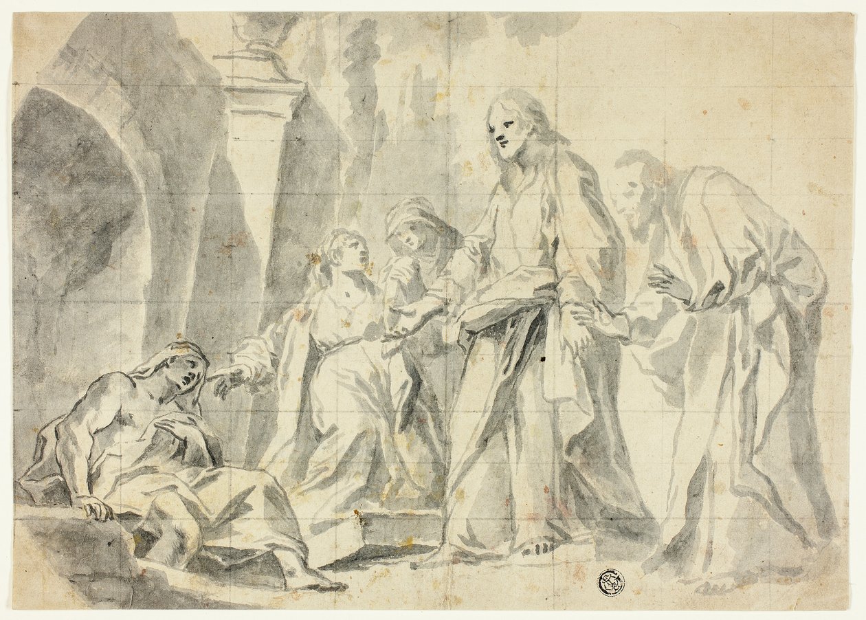 Oppdragelse av Lasarus av Marco Benefial