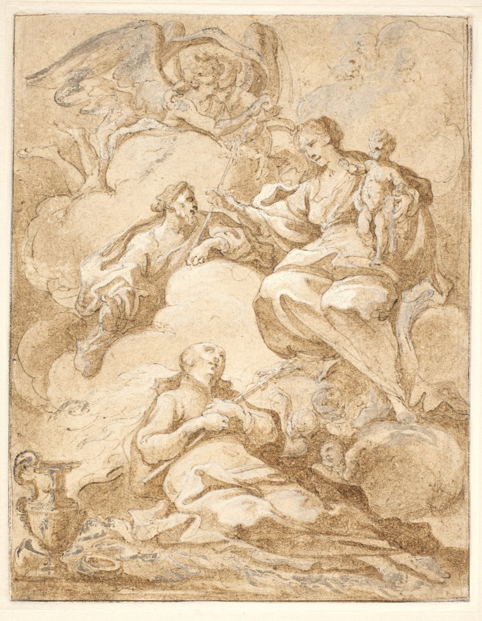 St Stanislaus Kostka i ekstase(?) av Marco Benefial