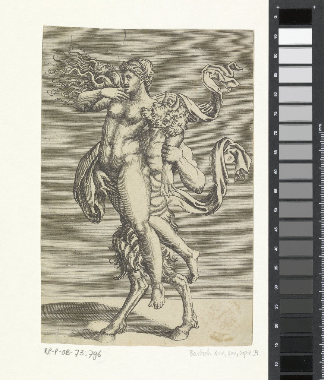 Satyr og nymfe av Marco Dente
