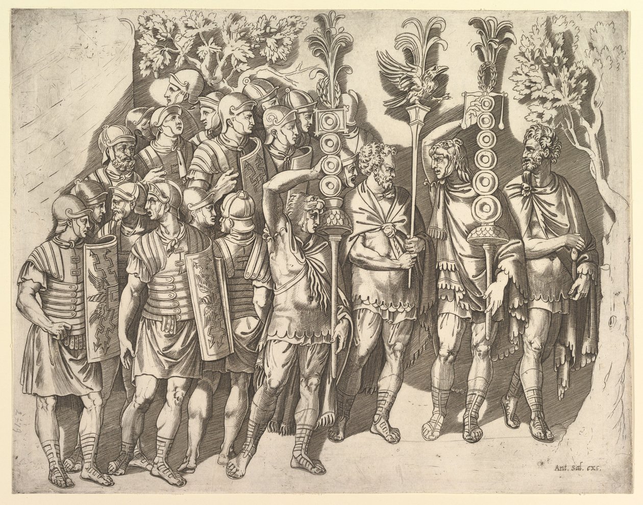 En romersk legion fra Trajans søyle, 1500-tallet. av Marco Dente