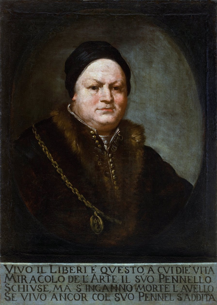 Portrett av maleren Pietro Liberi (1605-1687) - Maleri av Marco Liberi (rundt 1640-etter 1687) av Marco Liberi