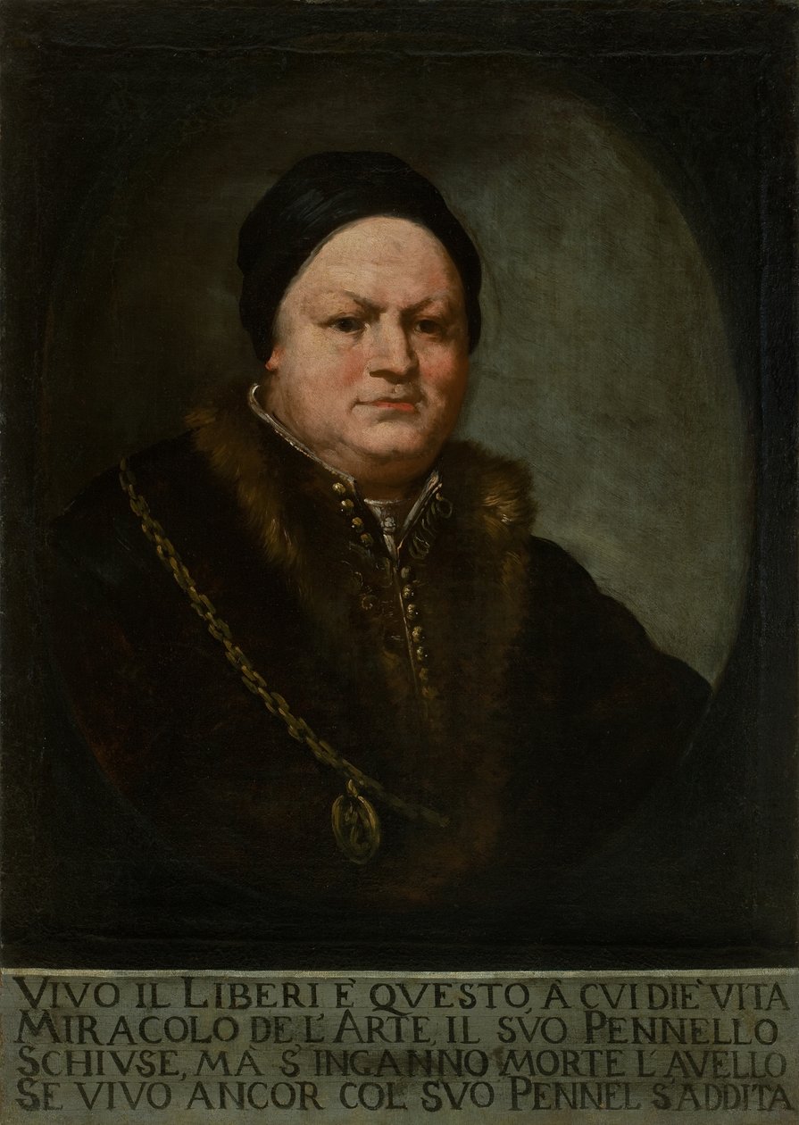 Portrett av maleren Pietro Liberi 1605-1687 av Marco Liberi