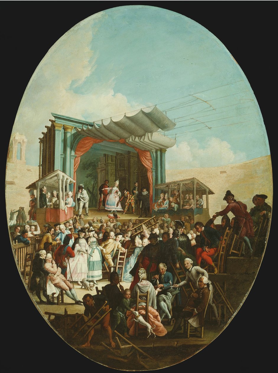En italiensk komedie i Verona, 1772. av Marco Marcola
