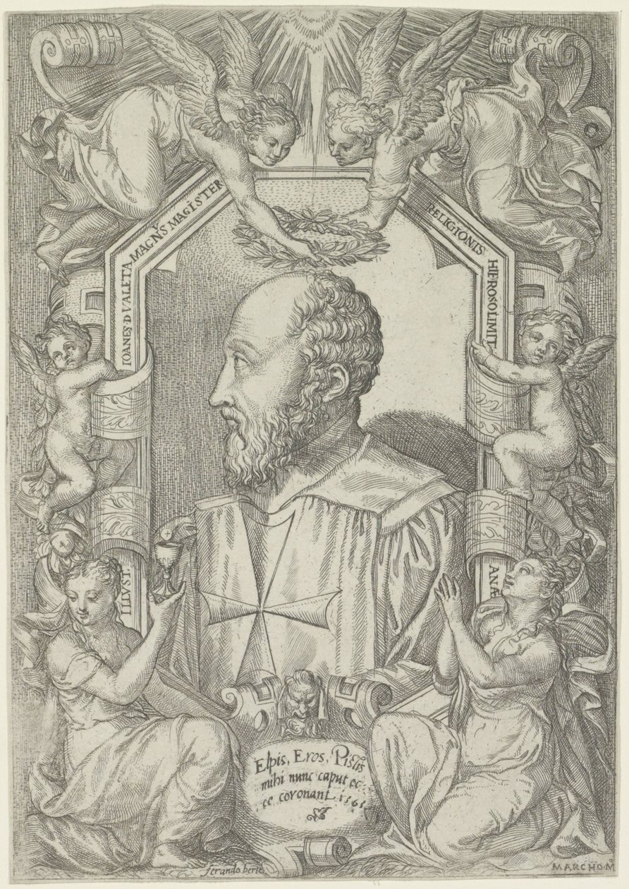 Portrett av Jean Parisot de La Valette, stormester av Maltas orden av Marco dell