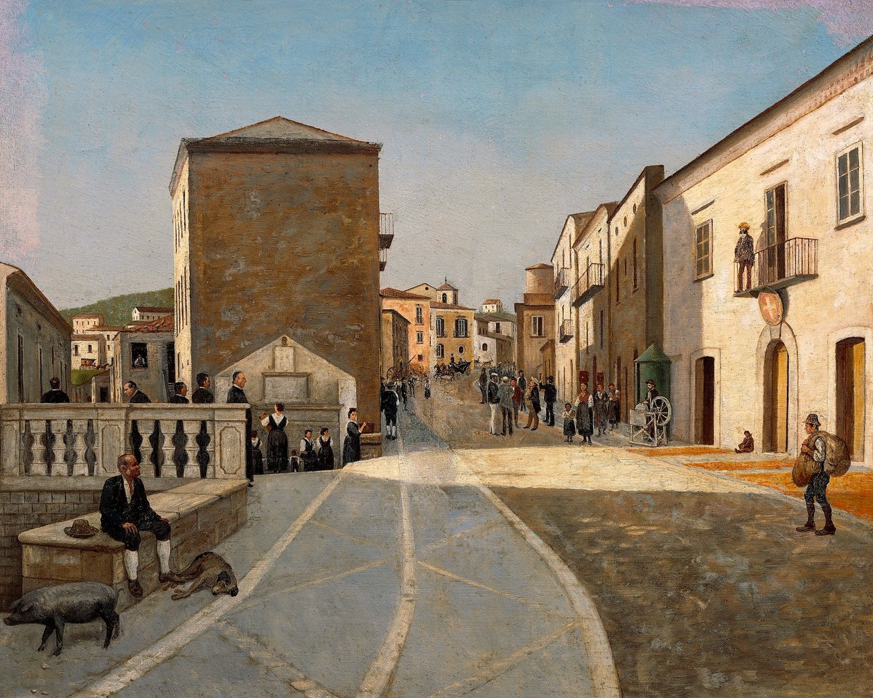 Utsikt over Casacalenda (olje på lerret) av Marco di Gregorio