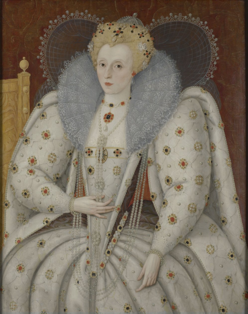 Portrett av dronning Elizabeth I (1558-1603) av Marcus Garret Gheeraerts the Younger