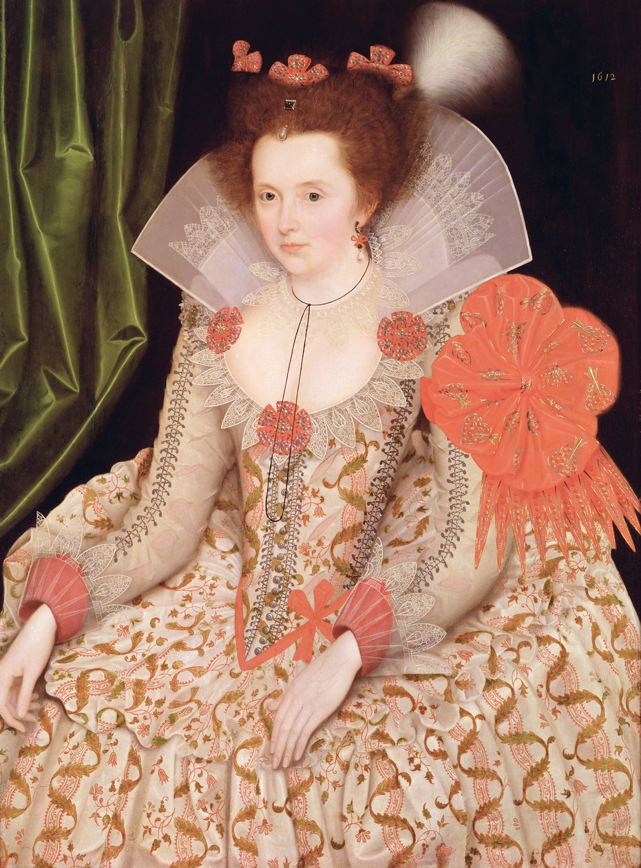 Prinsesse Elizabeth, datter av James I, 1612 (panel) av Marcus Gheeraerts