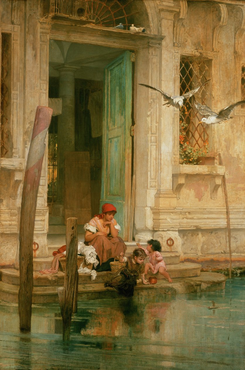 Ved kanalen, Venezia av Marcus Stone
