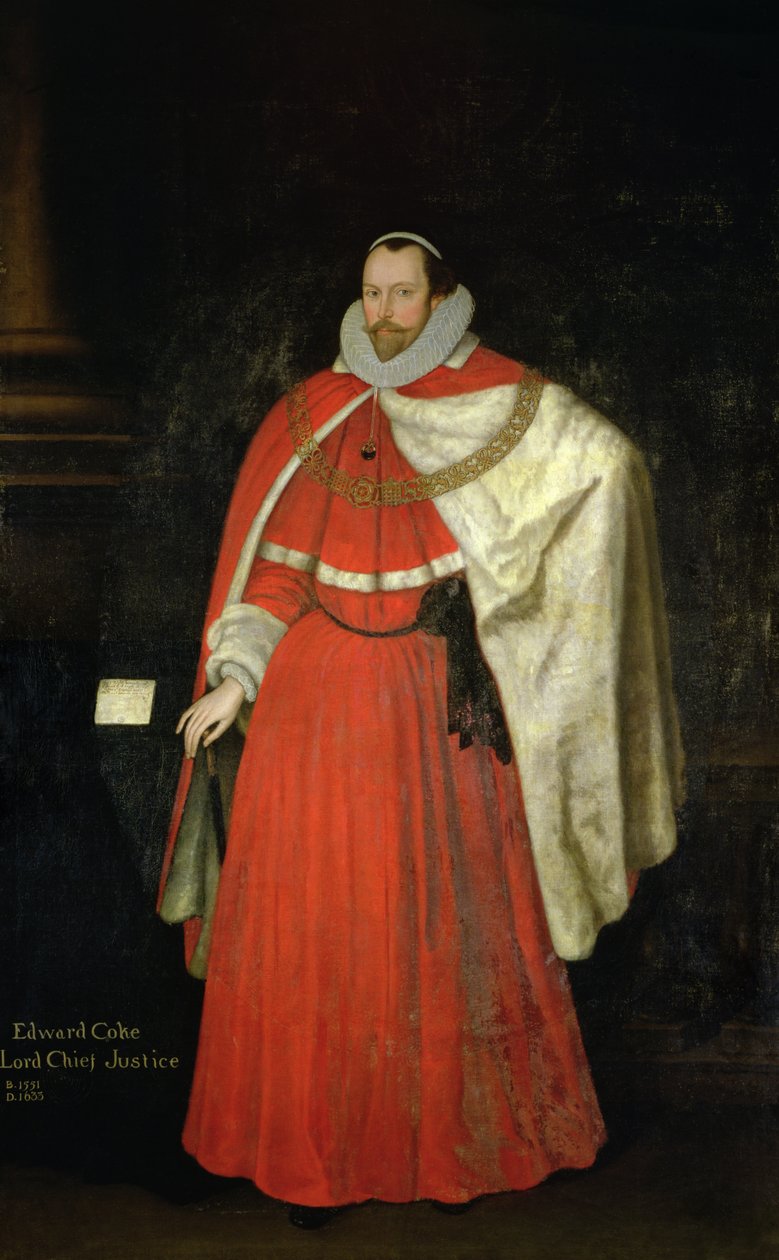 Edward Coke, Lord Chief Justice av Marcus Garret Gheeraerts the Younger