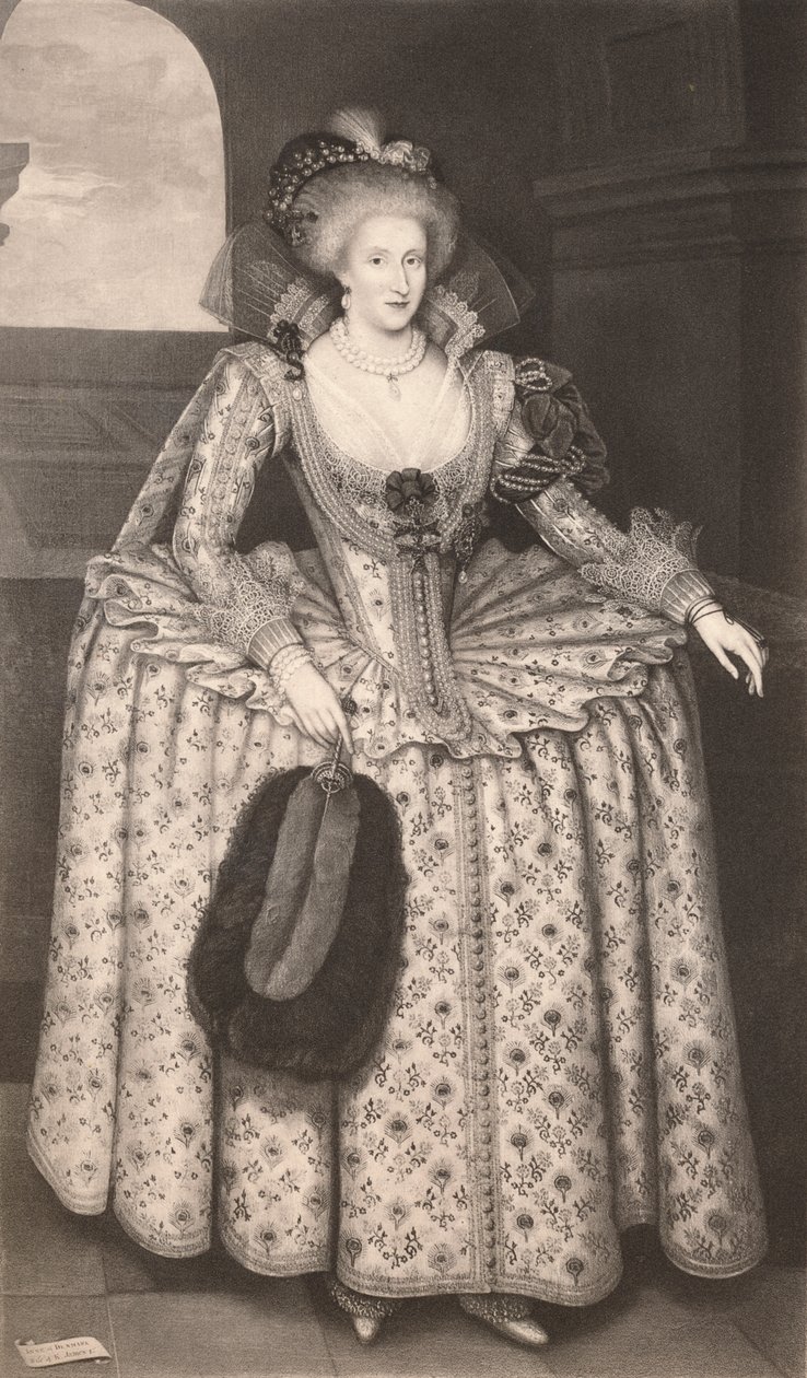 Dronning Anne av Danmark, 1611-1614, 1904 av Marcus Garret Gheeraerts the Younger