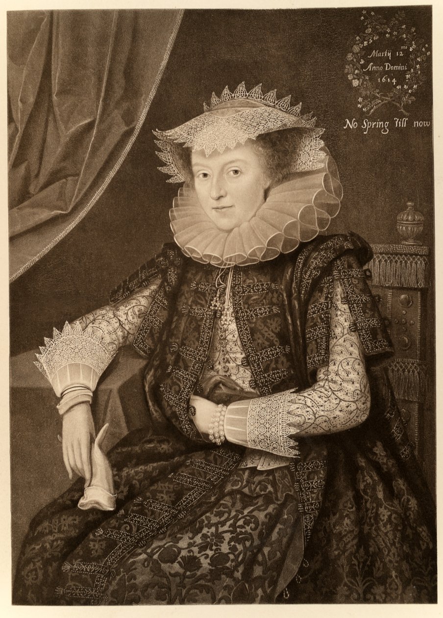 Mary Sidney, grevinne av Pembroke, fra James I og VI, trykt av Manzi Joyant & Co. Paris, 1904 (kollotype) av Marcus Gheeraerts