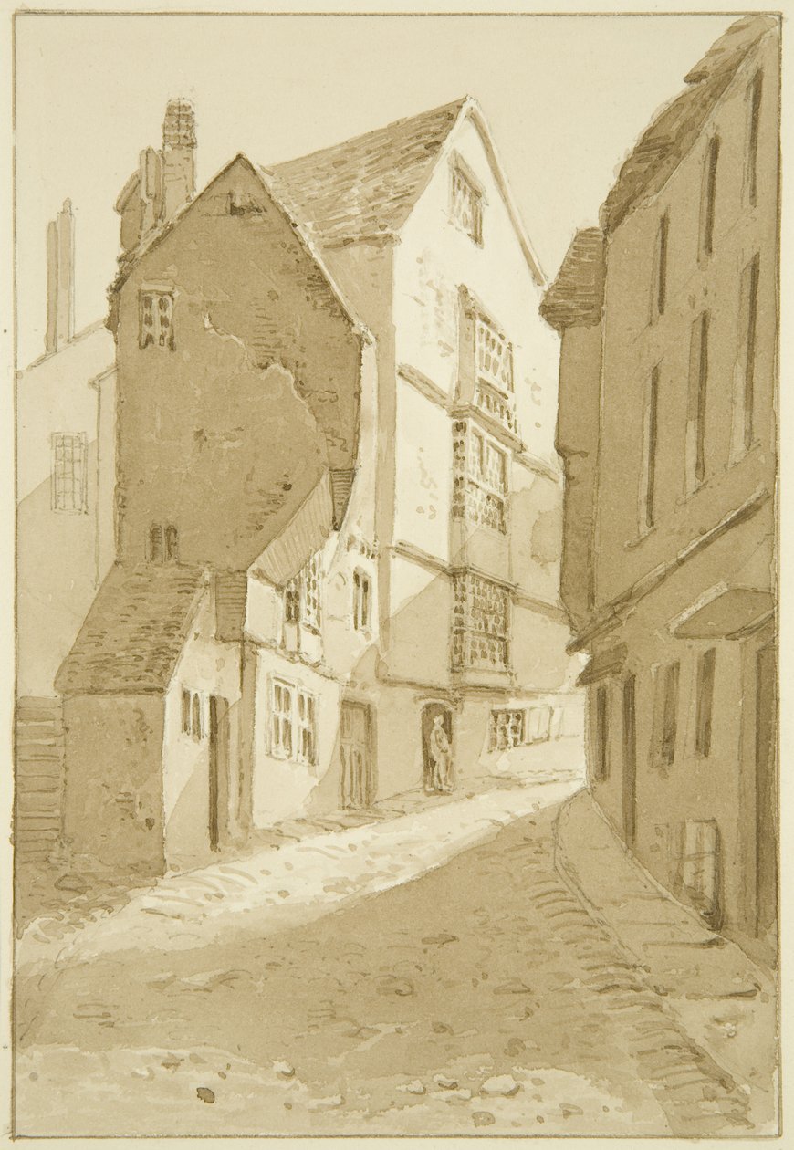 Steep Street (blyant og akvarell på papir) av Marcus H. Homes
