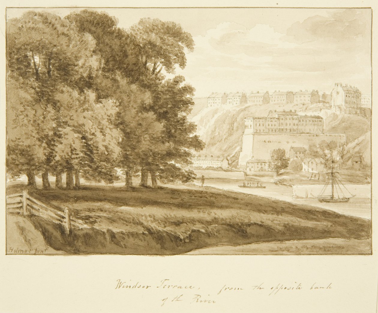 Windsor Terrace, Clifton, fra sør for Avon av Marcus H. Homes