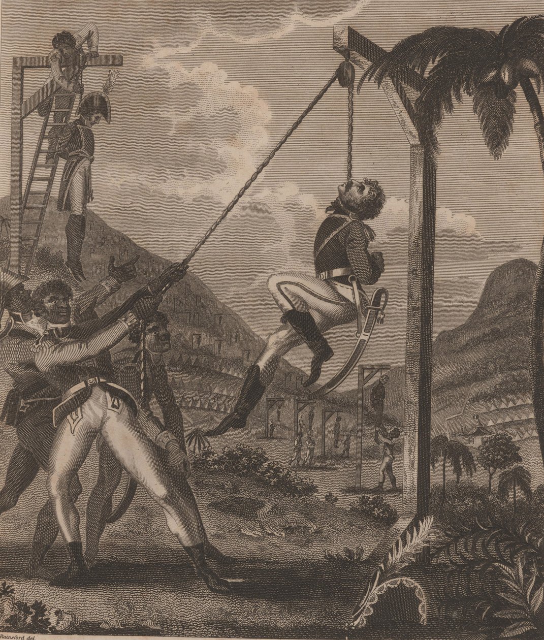 Den haitiske revolusjonen. Slaveopprør natten til 21. august 1791, 1805. av Marcus Rainsford
