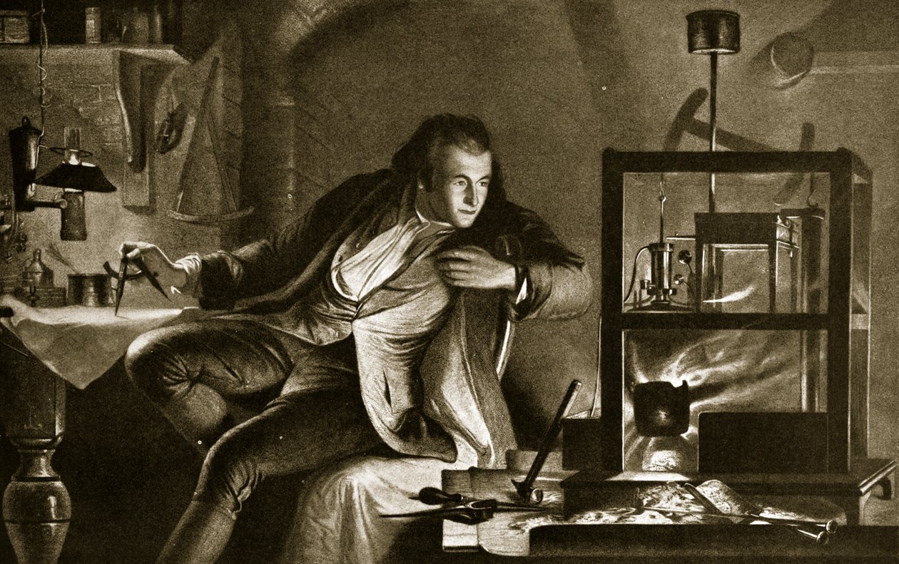 James Watt and the Steam-Engine, illustrasjon fra 