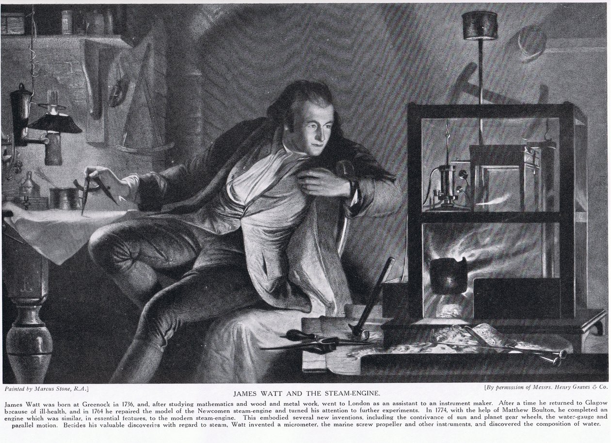 James Watt and the Steam-Engine, illustrasjon fra 