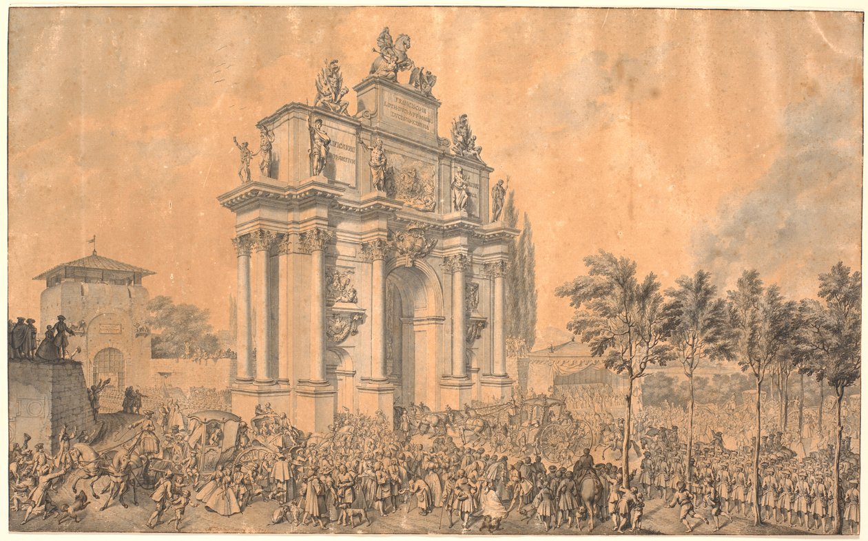 Triumfbue for Frans III av Lorraine og Maria Theresa ved deres inntog i Firenze i 1739 av Marcus Tuscher