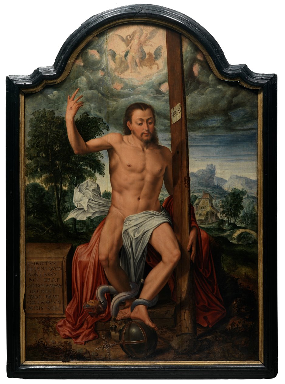 Triumphant Christ (olje på panel) av Marcus the Elder Gheeraerts