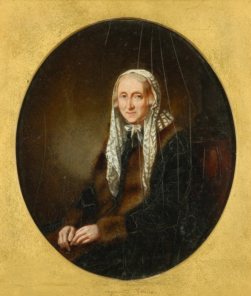 Portrett av Mary Wordsworth, 1839 (olje på elfenben) av Margaret Gillies