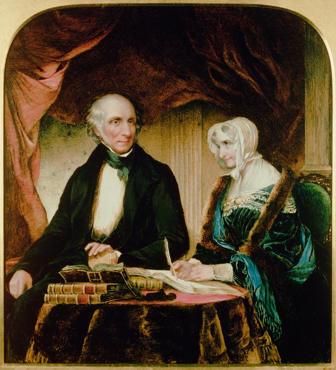 Portrett av William og Mary Wordsworth, 1839 av Margaret Gillies