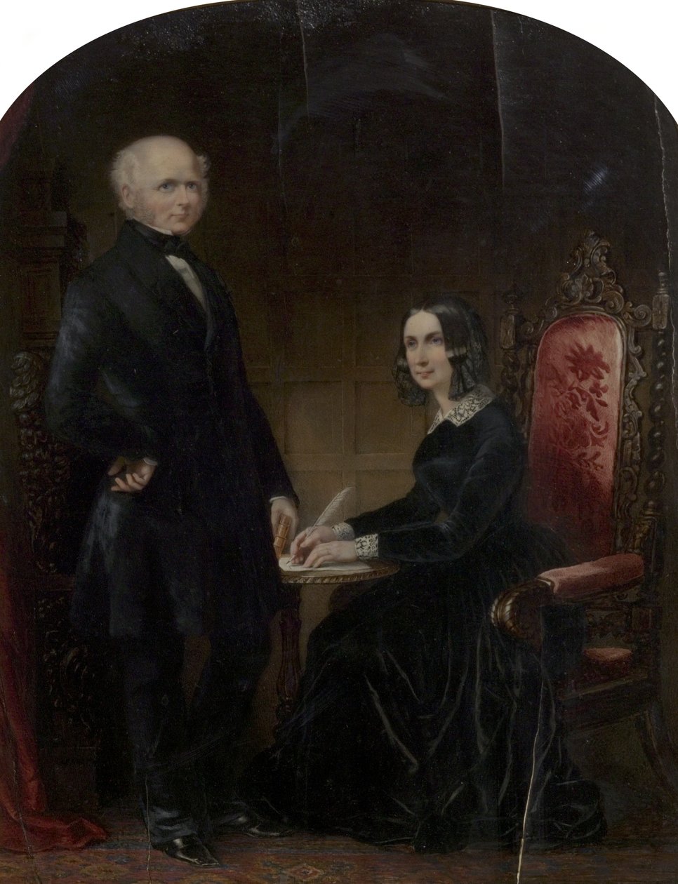 William og Mary Howitt av Margaret Gillies