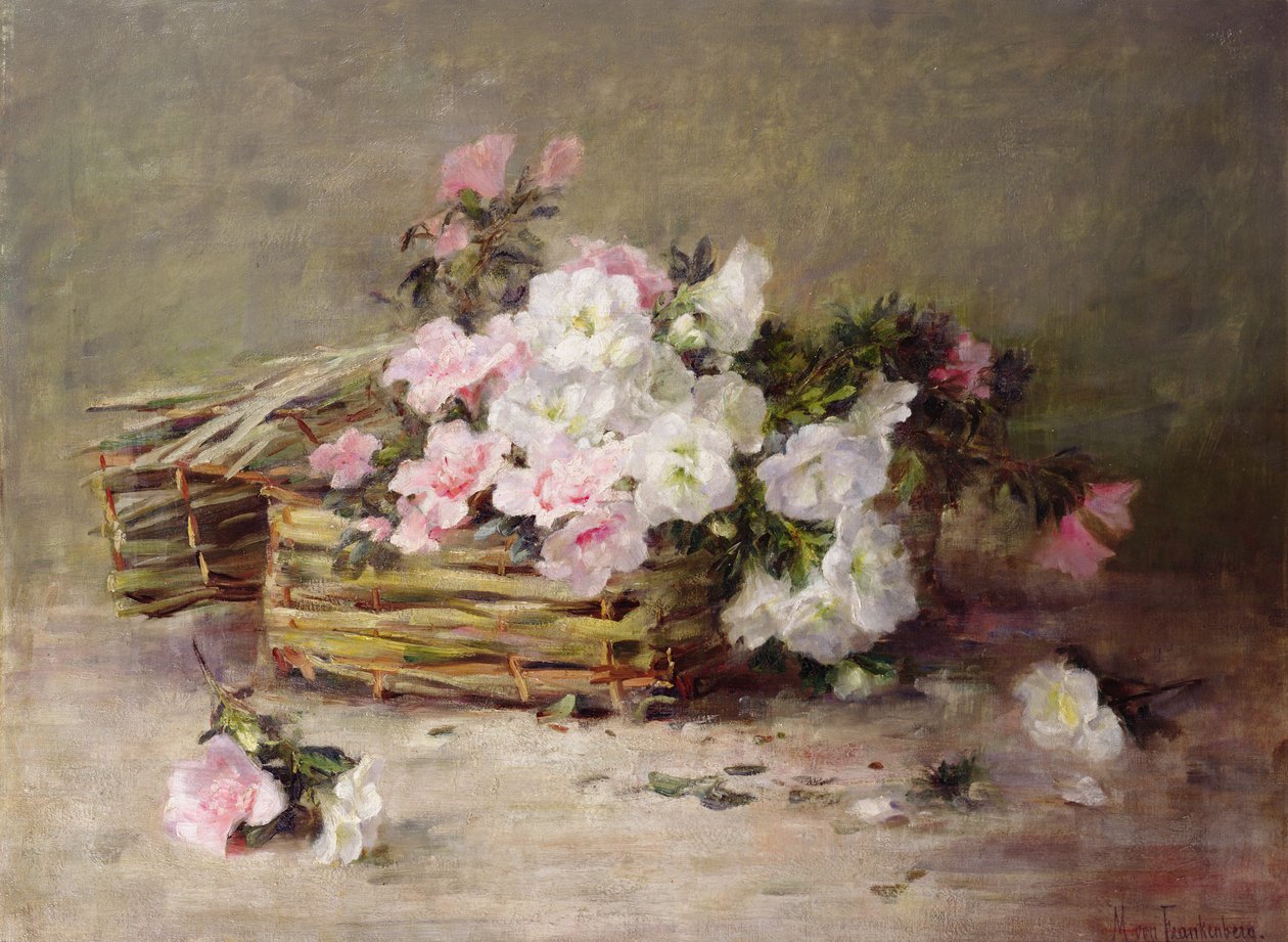 En kurv med blomster av Margaret von Frankenberg