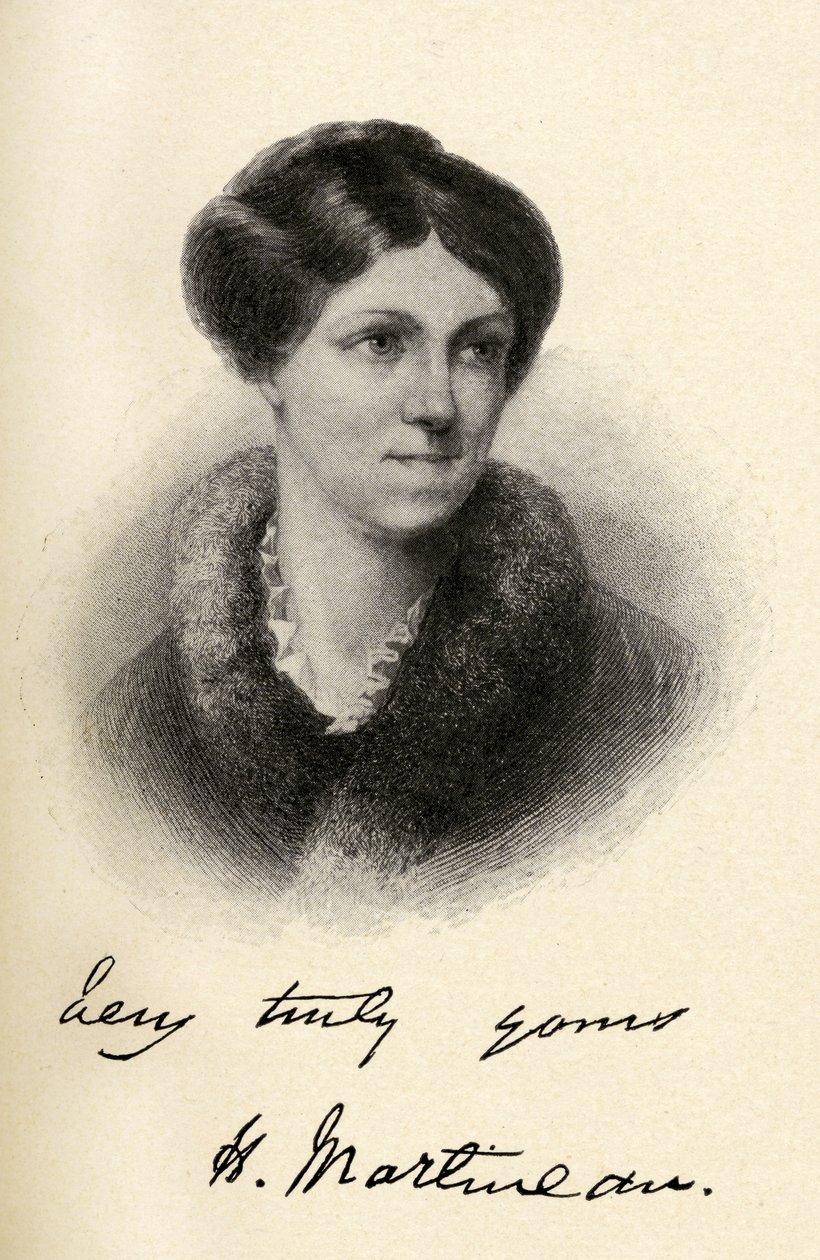 Harriet Martineau (1802-1876) illustrasjon fra 