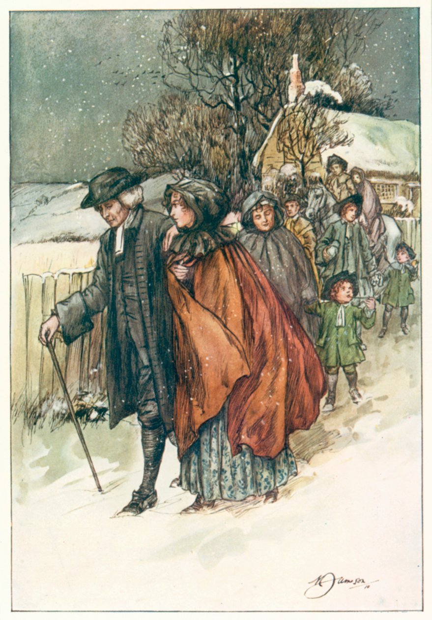 Vikaren i Wakefield av Oliver Goldsmith (fargelitografi) av Margaret Jameson