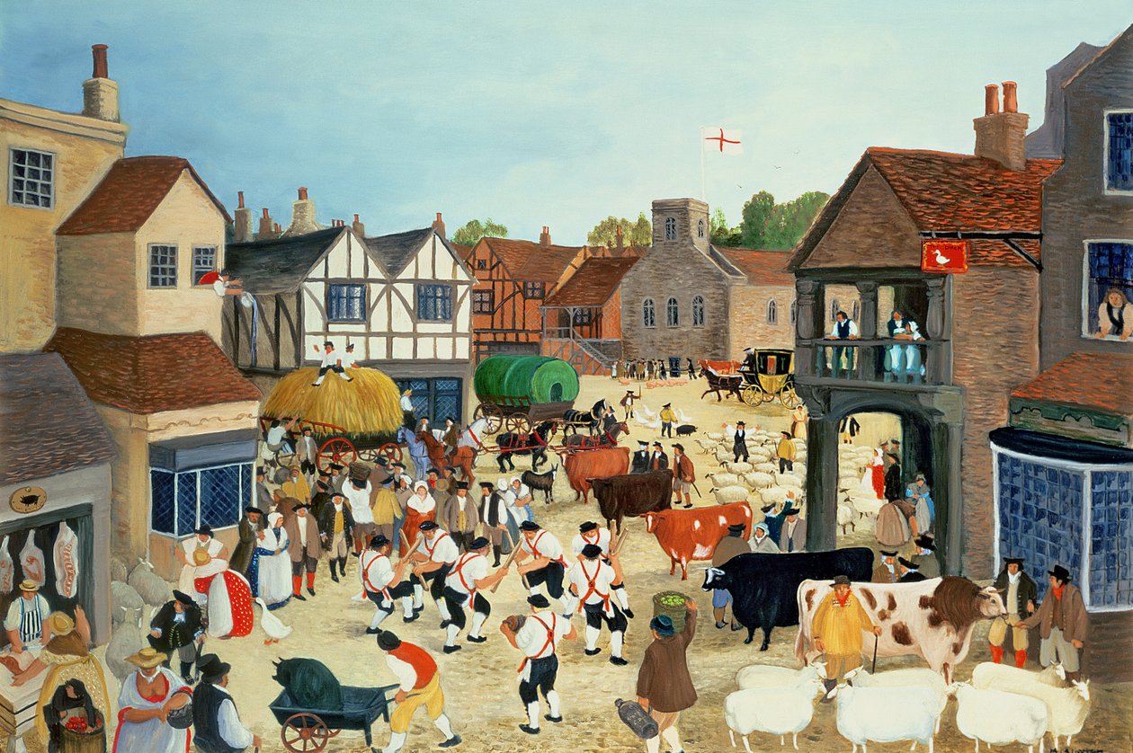 Mayfair storfemarked fra 1700-tallet av Margaret Loxton