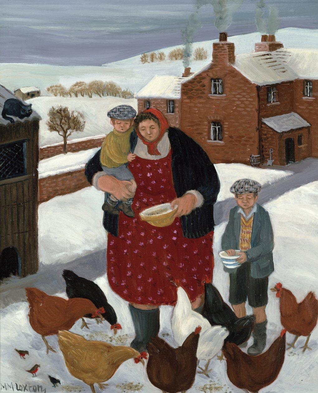 Bakgård om vinteren av Margaret Loxton