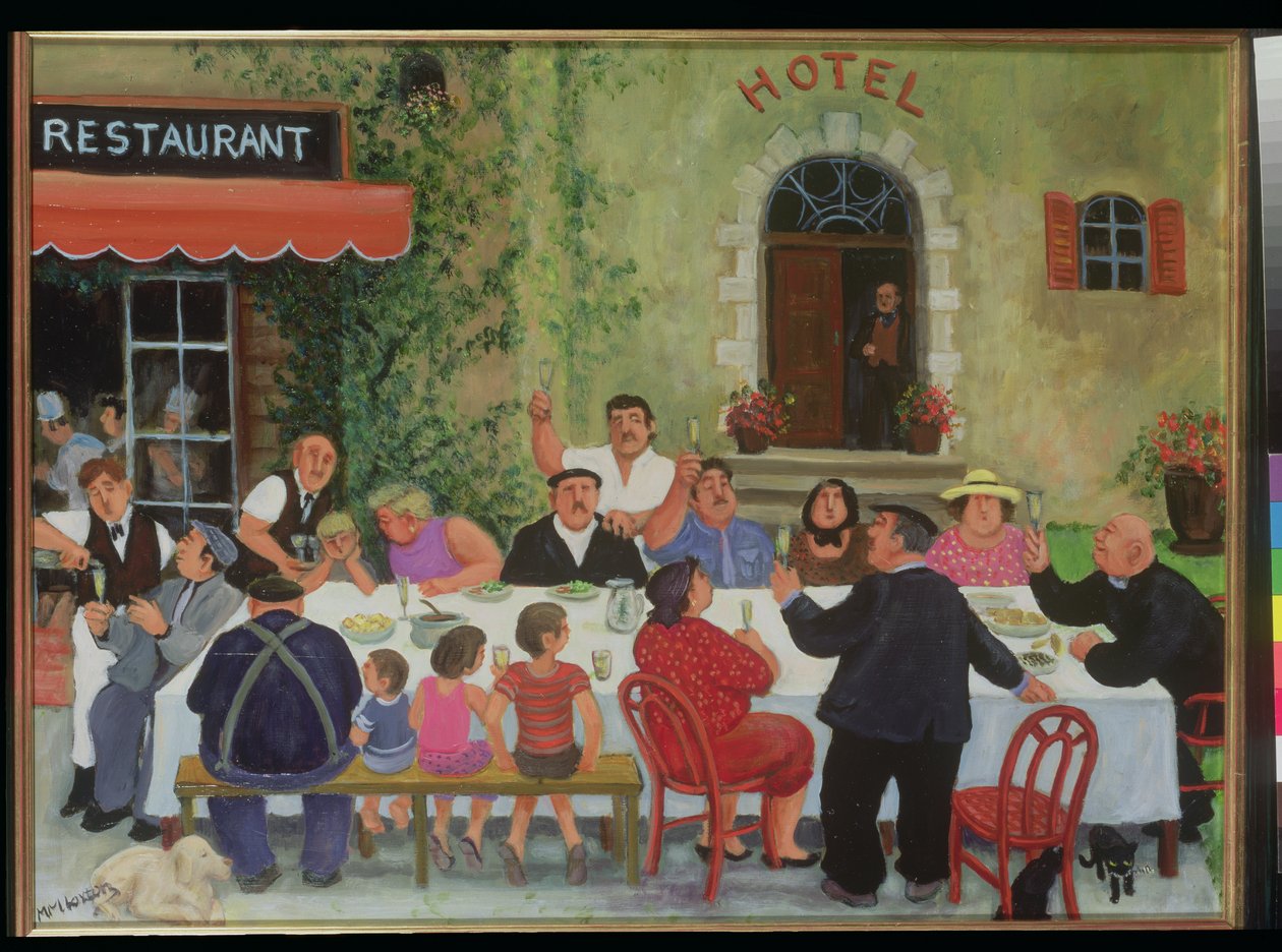 Feiring (olje på lerret) av Margaret Loxton