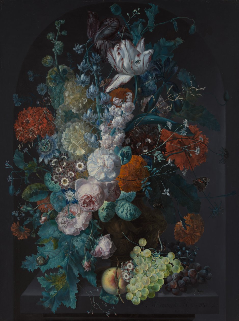 En vase med blomster, 1716. av Margareta Haverman