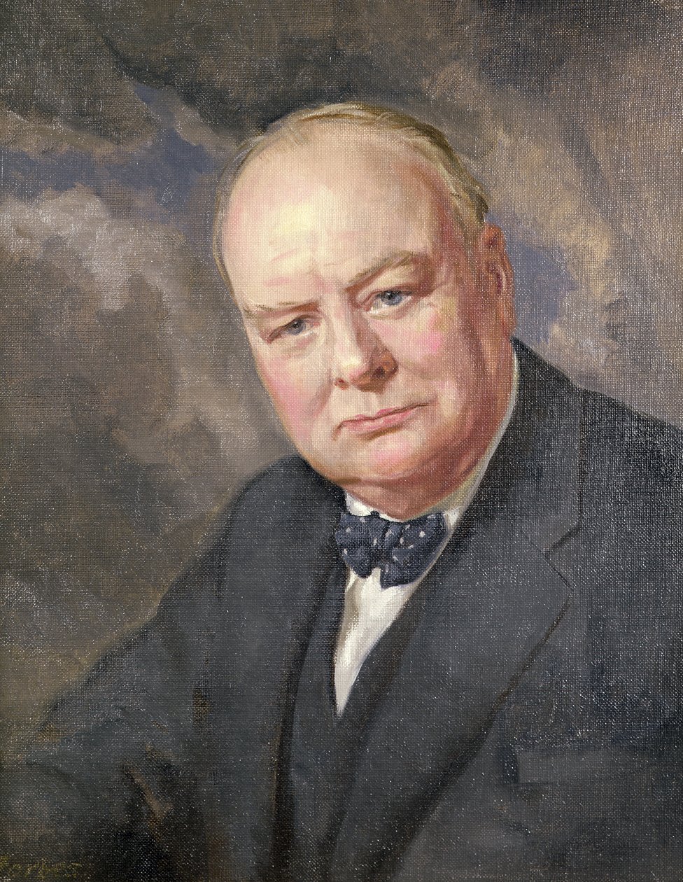 Portrett av Winston Churchill av Margery Forbes