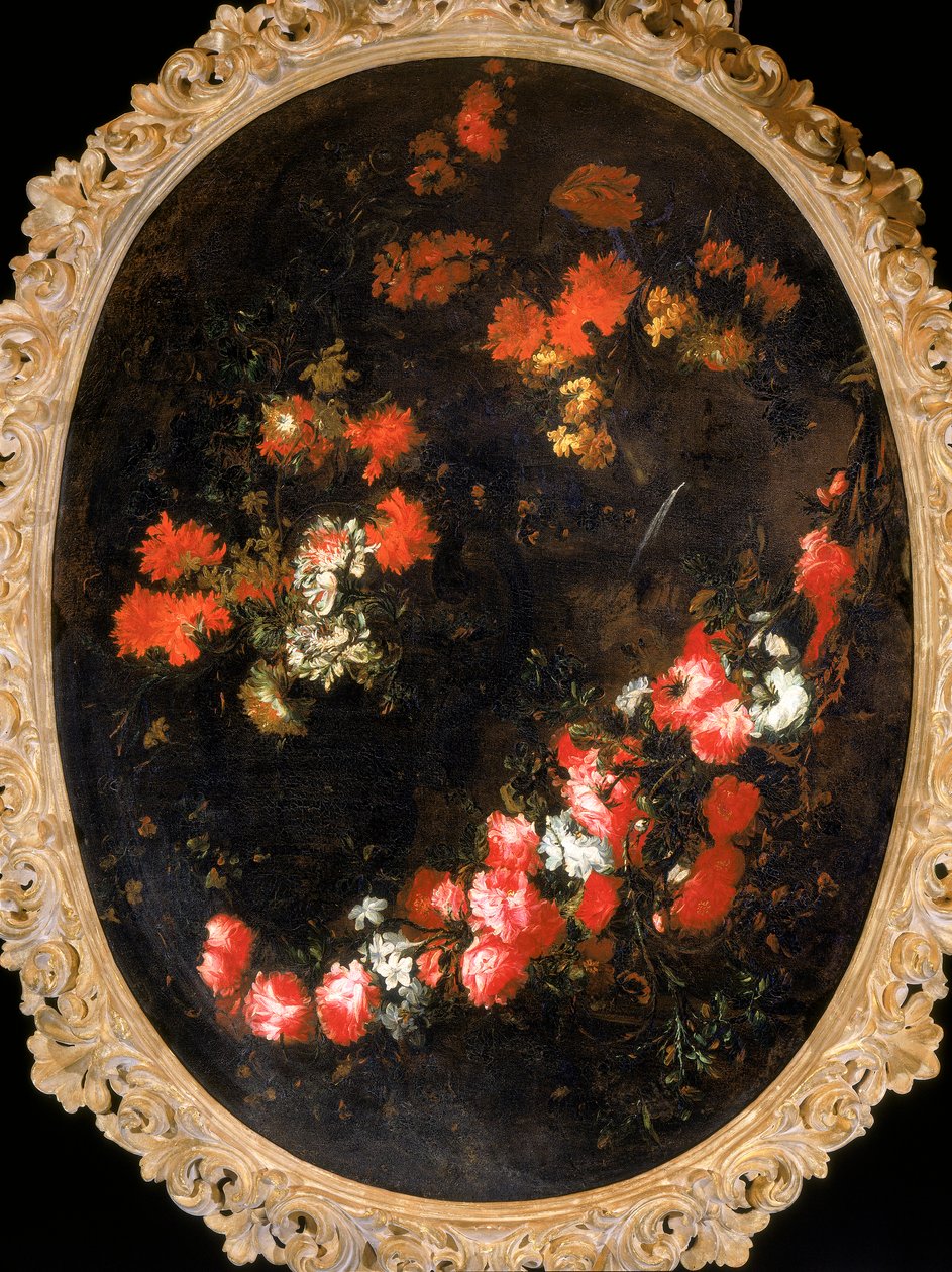 Garland av blomster på hodet av Margherita Caffi