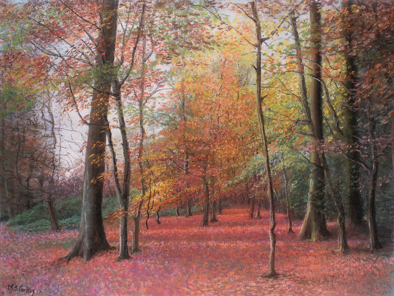Autumn in the Woods, 1999 (pastell) av Margo Starkey