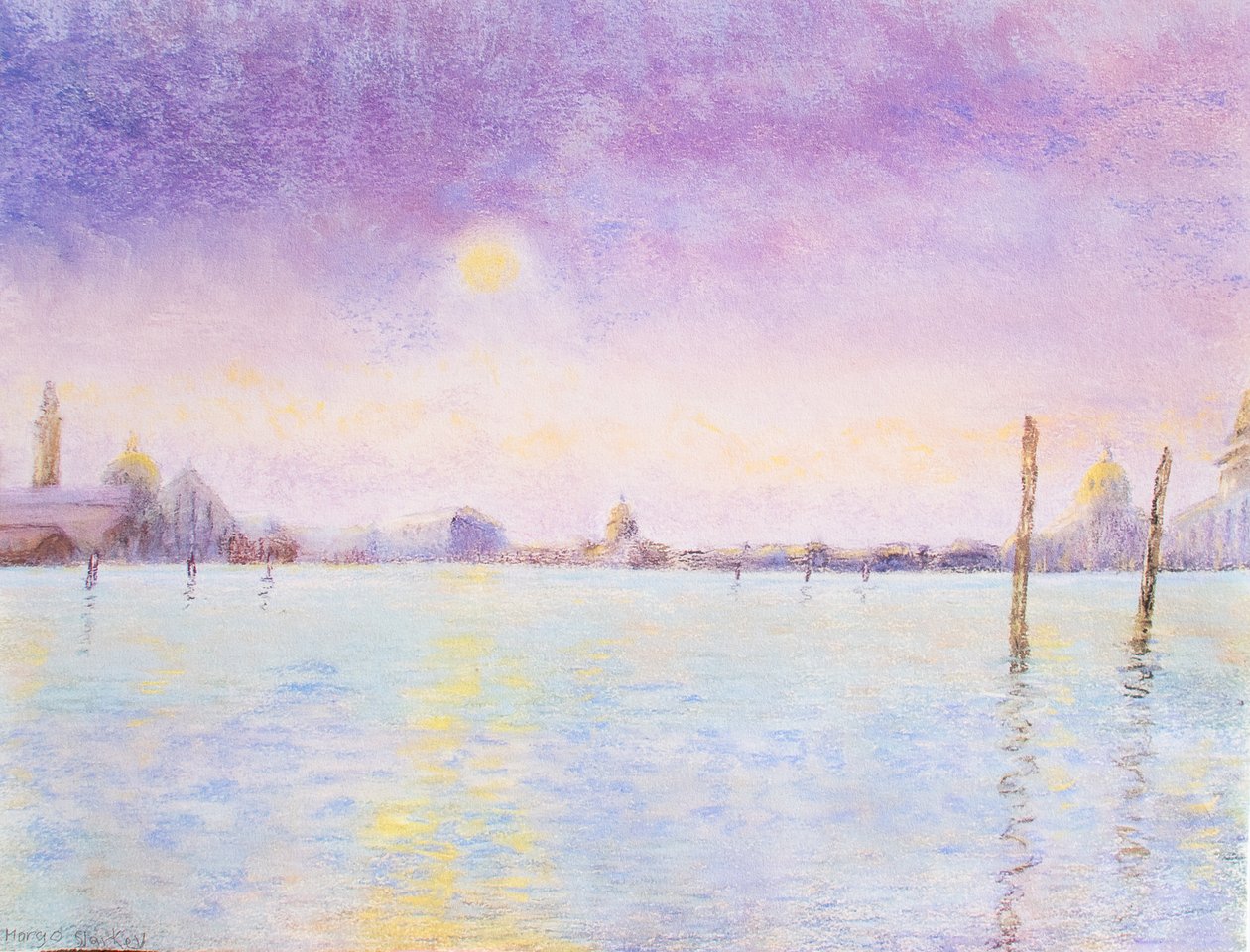 Venezia, 1995 (pastell) av Margo Starkey