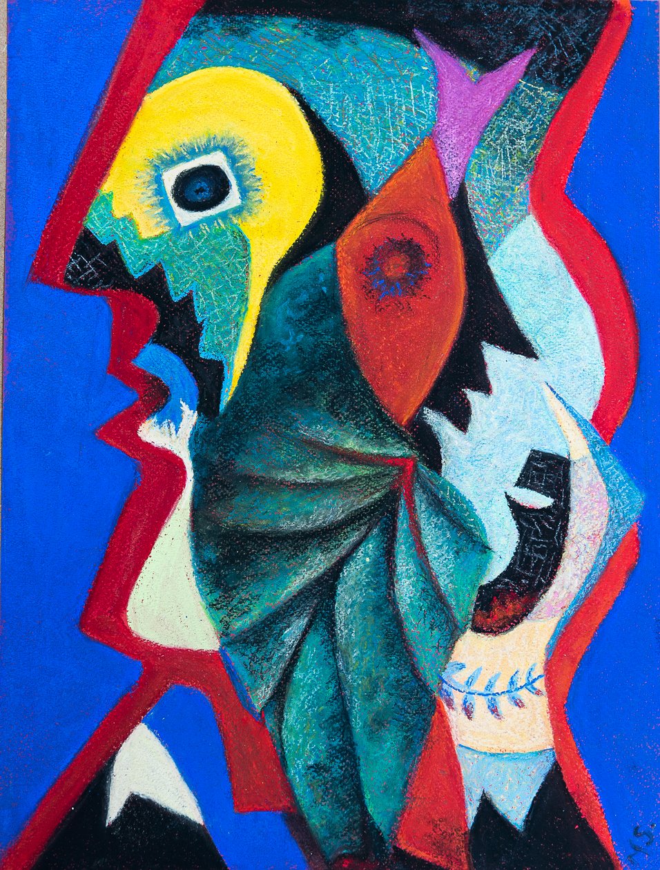Etter Picasso, 2020 (pastell) av Margo Starkey