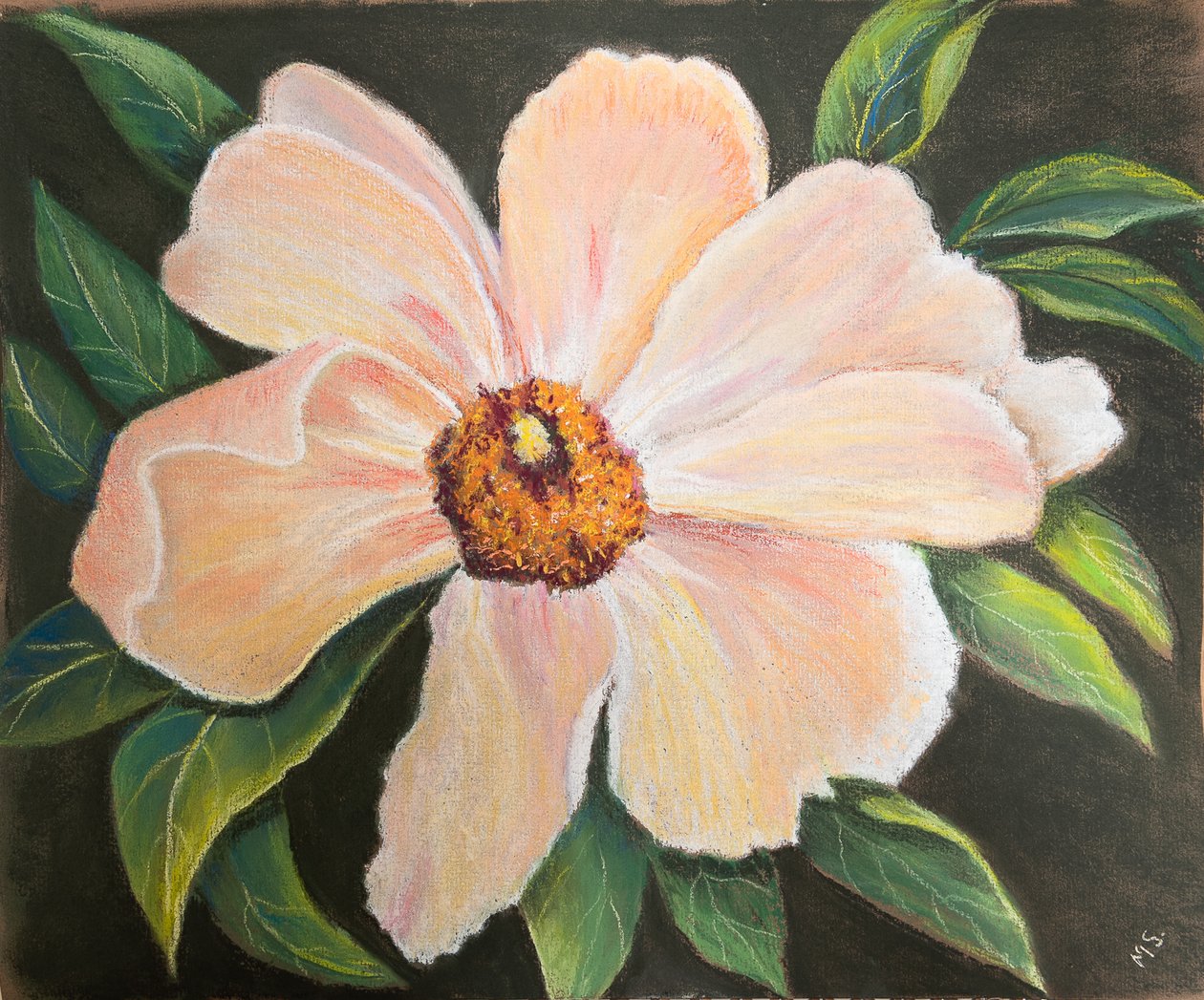 Stor peon, 2022 (pastell) av Margo Starkey