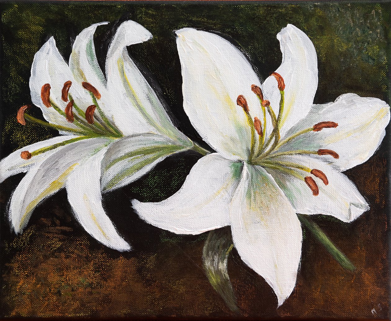 White Lily, 2022 (pastell) av Margo Starkey