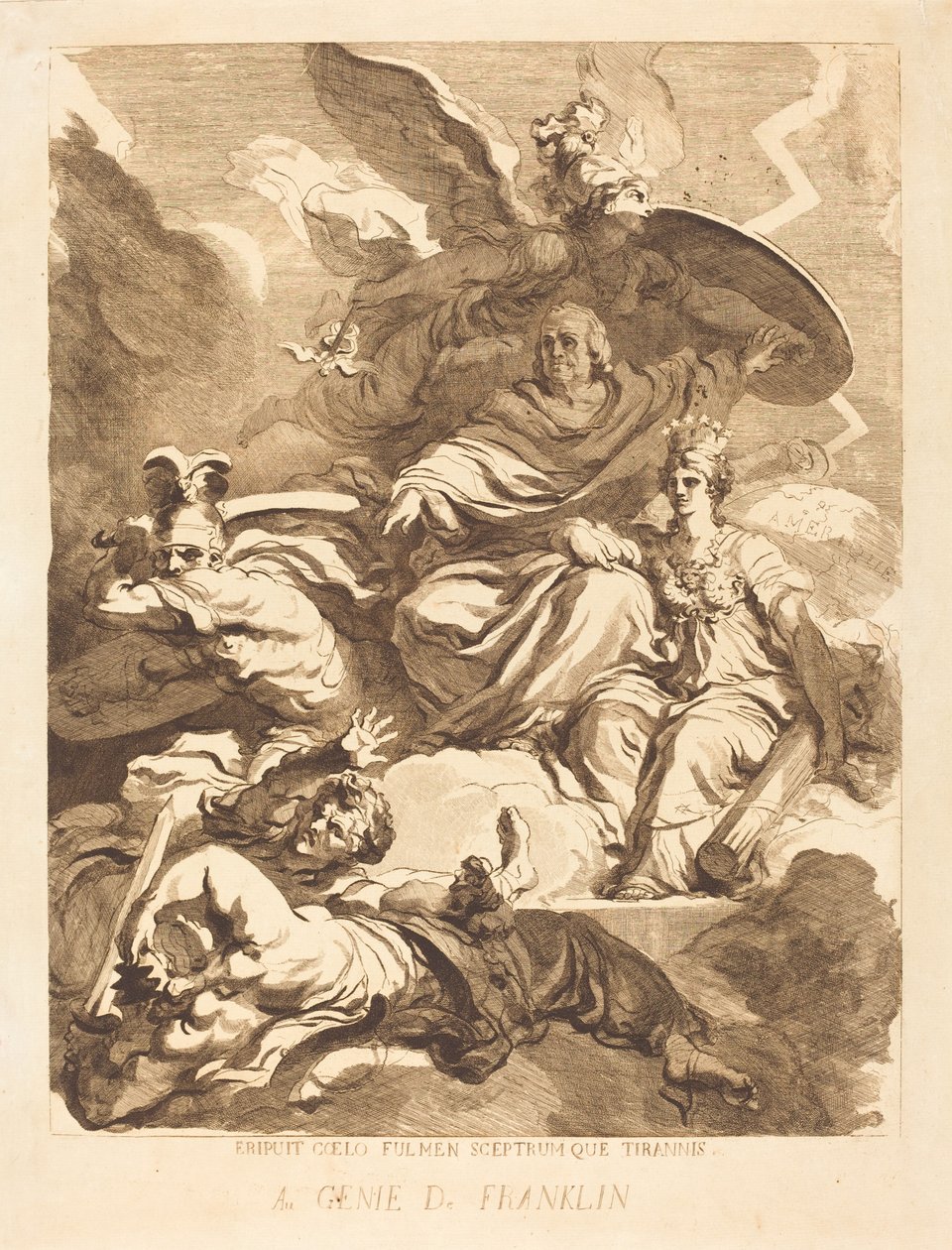 Geniet til Franklin av Marguerite Gérard after Jean Honoré Fragonard