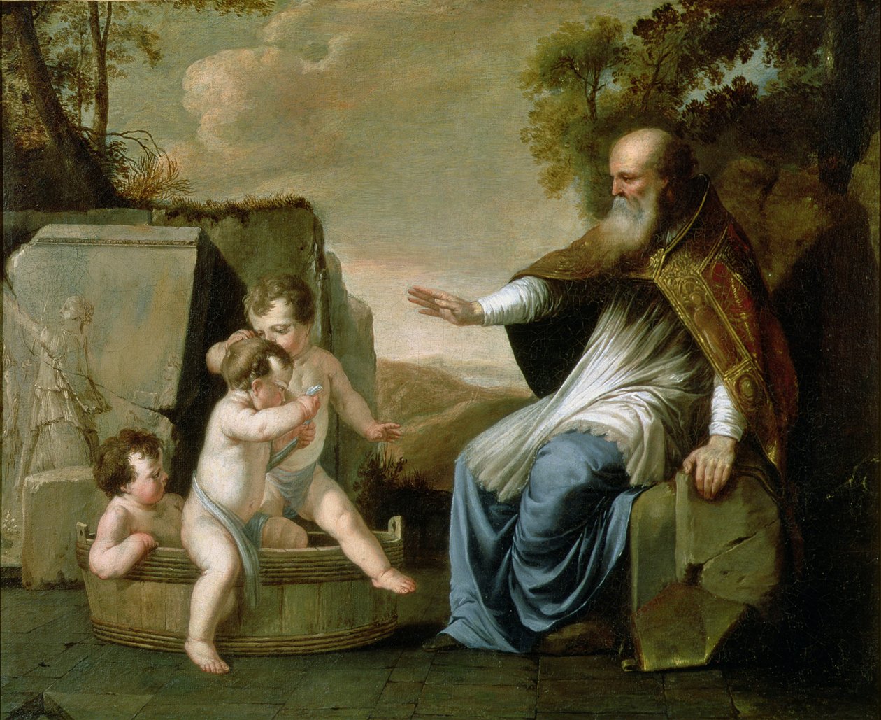 St. Nicholas gjenoppliver tre barn av Marguerite de La Hyre