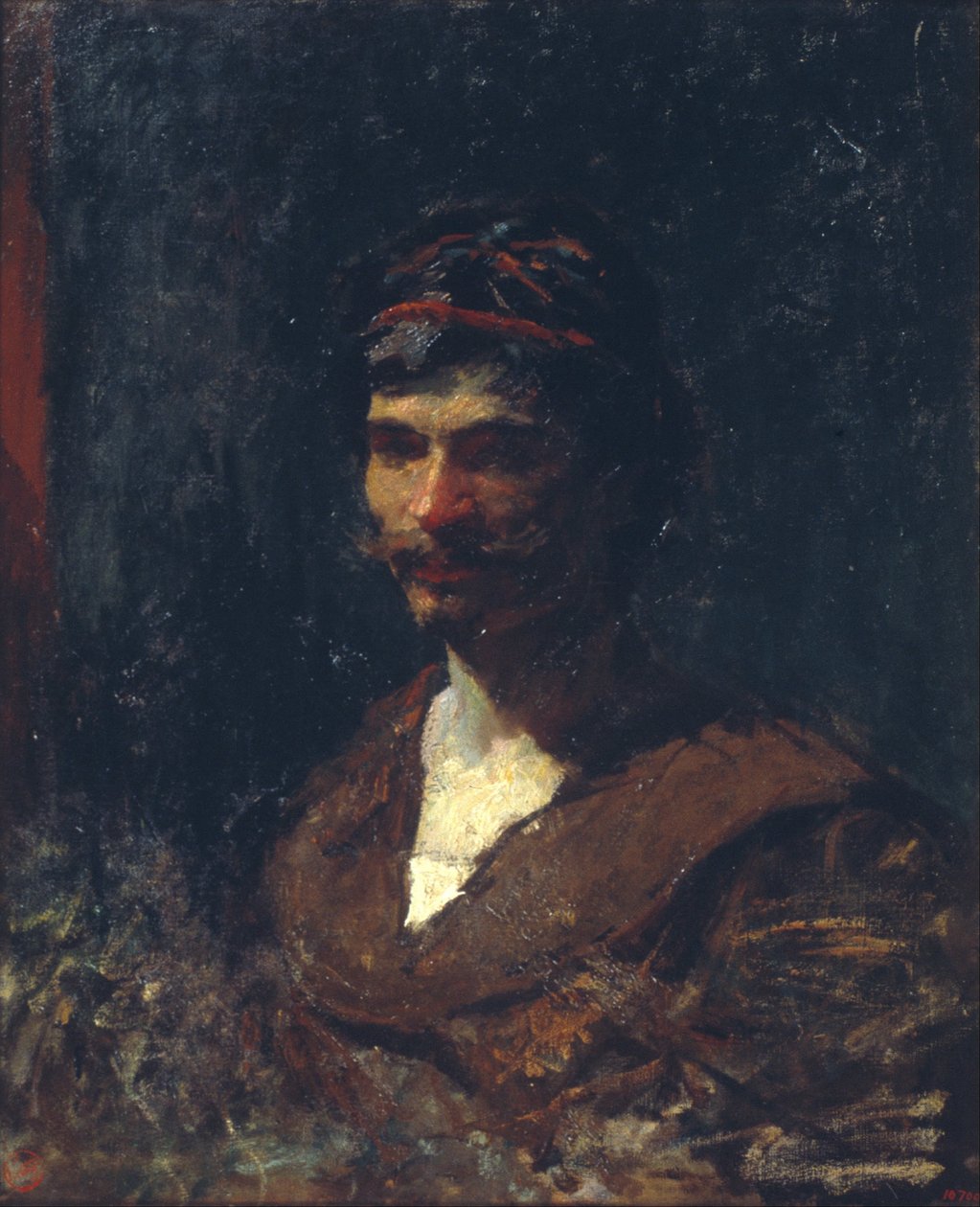 Byste av en mann. Allegori av Bacchus av Marià Fortuny Marsal